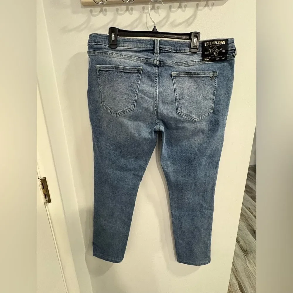 True Religion Men's Relaxed Skinny Jeans - Medium Blue